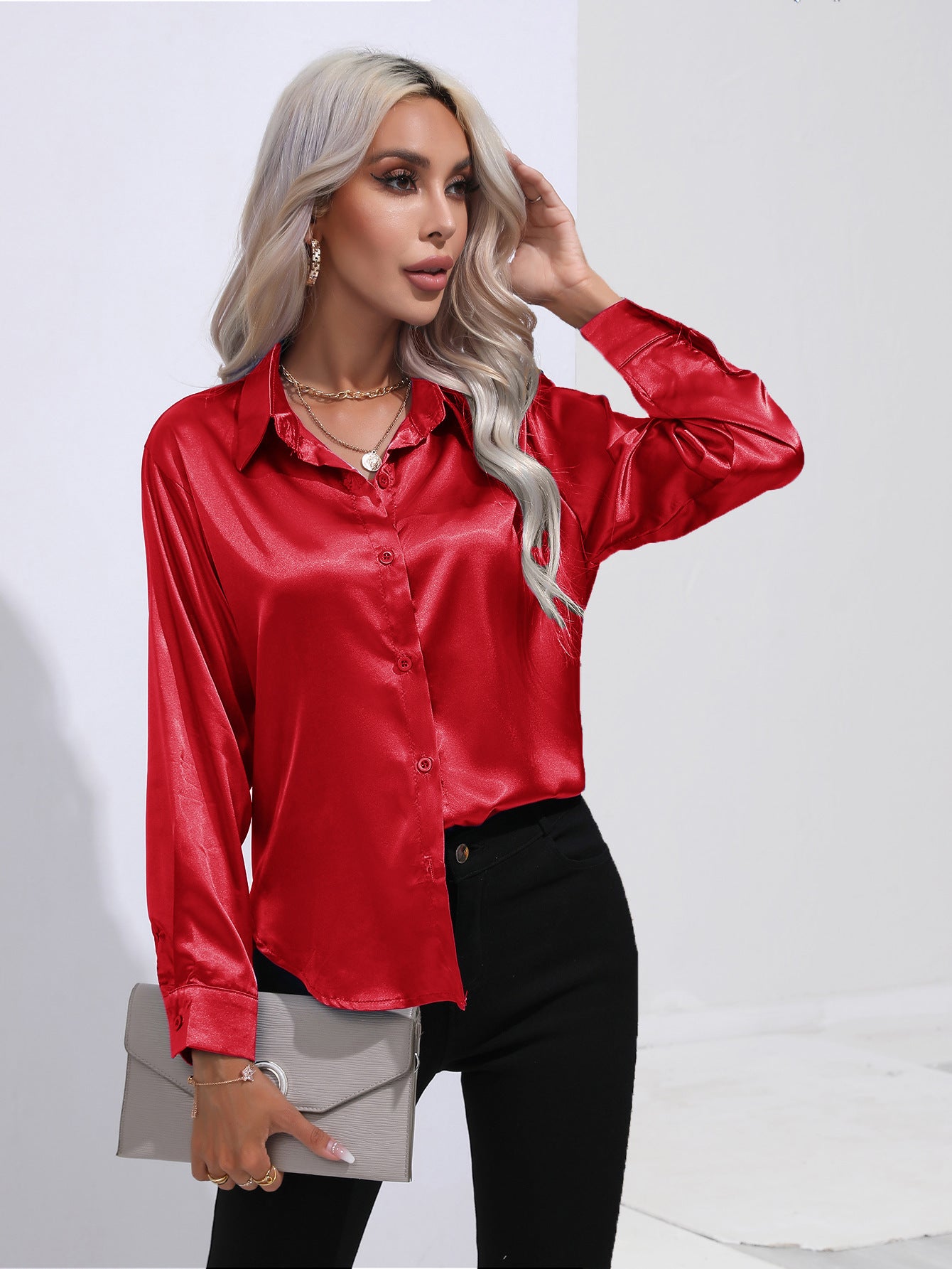 Blouse élégante en satin