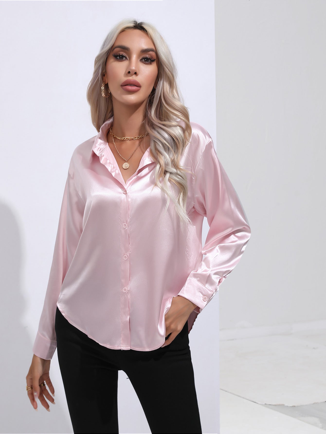 Blouse élégante en satin