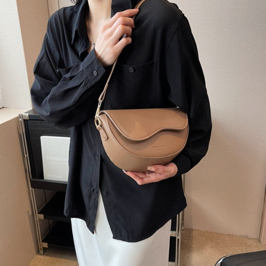 Sac bandoulière en cuir PU pour femme avec large bandoulière