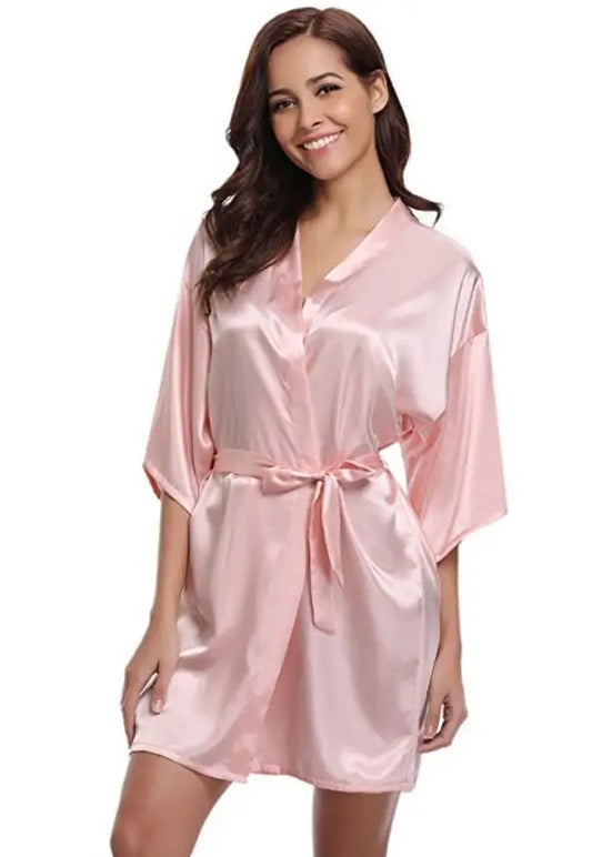 Robe Kimono Femme en Satin