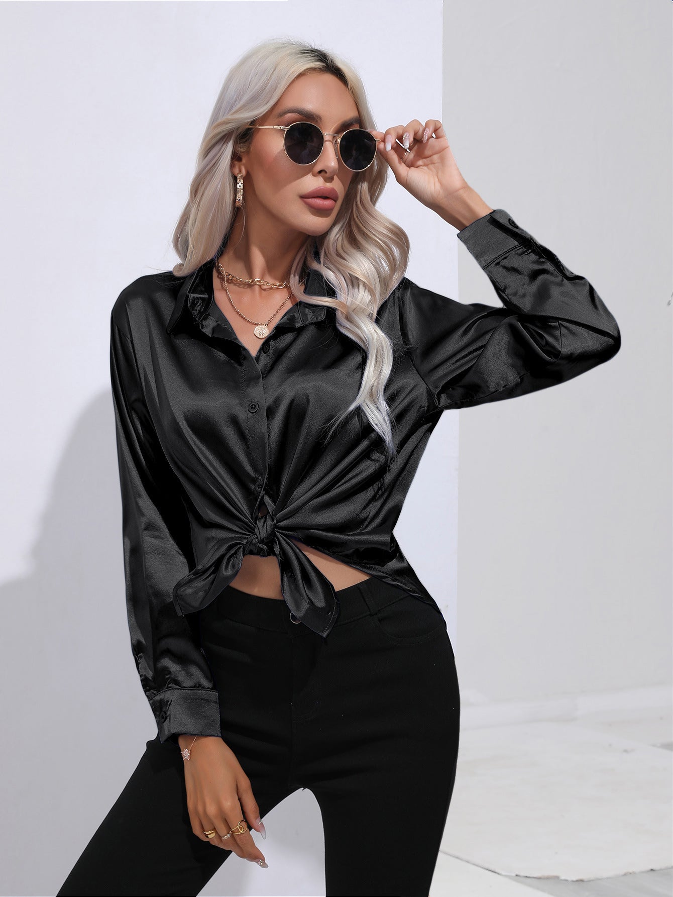 Blouse élégante en satin