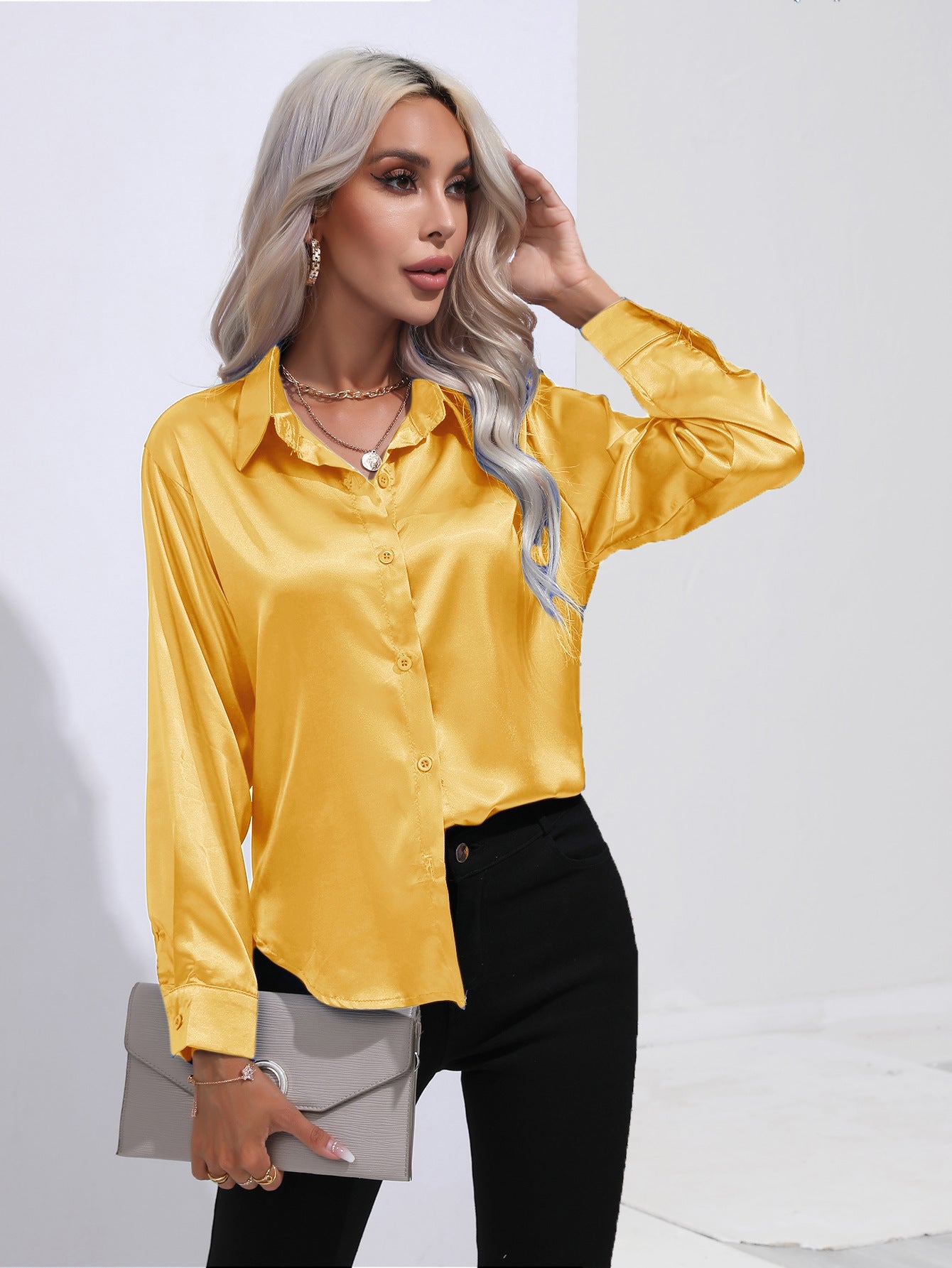 Blouse élégante en satin