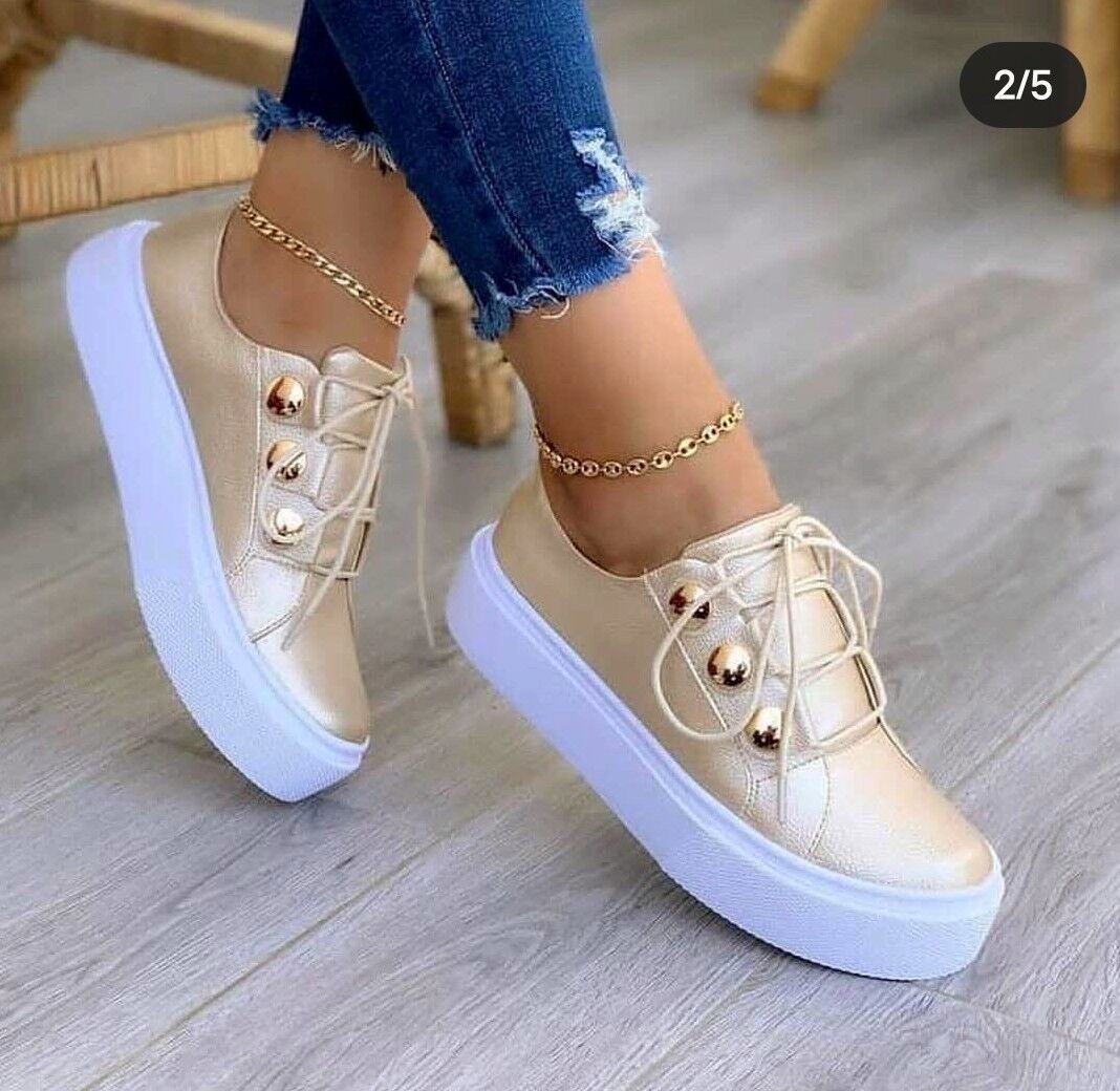 Chaussures Blanches Plateforme Souple