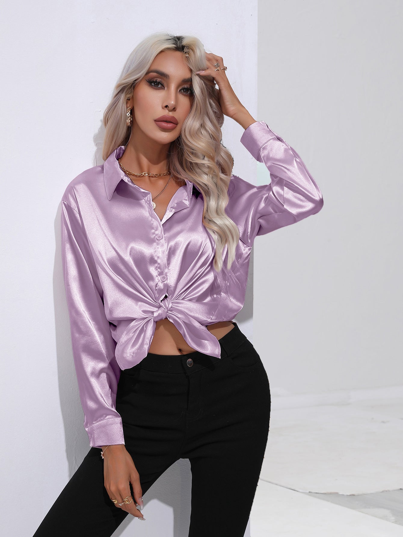 Blouse élégante en satin